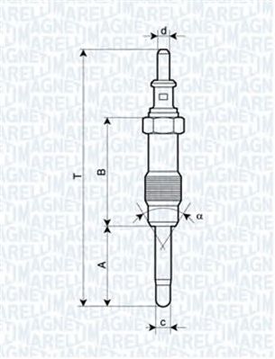 MAGNETI MARELLI 062900046304 -  Свеча накаливания